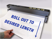 Wizard Wall 27.5 x 25 ft white dry erase film dispenser with tear-free slide cutter